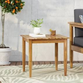 Streamdale Rustic Acacia Wood Outdoor Side Table