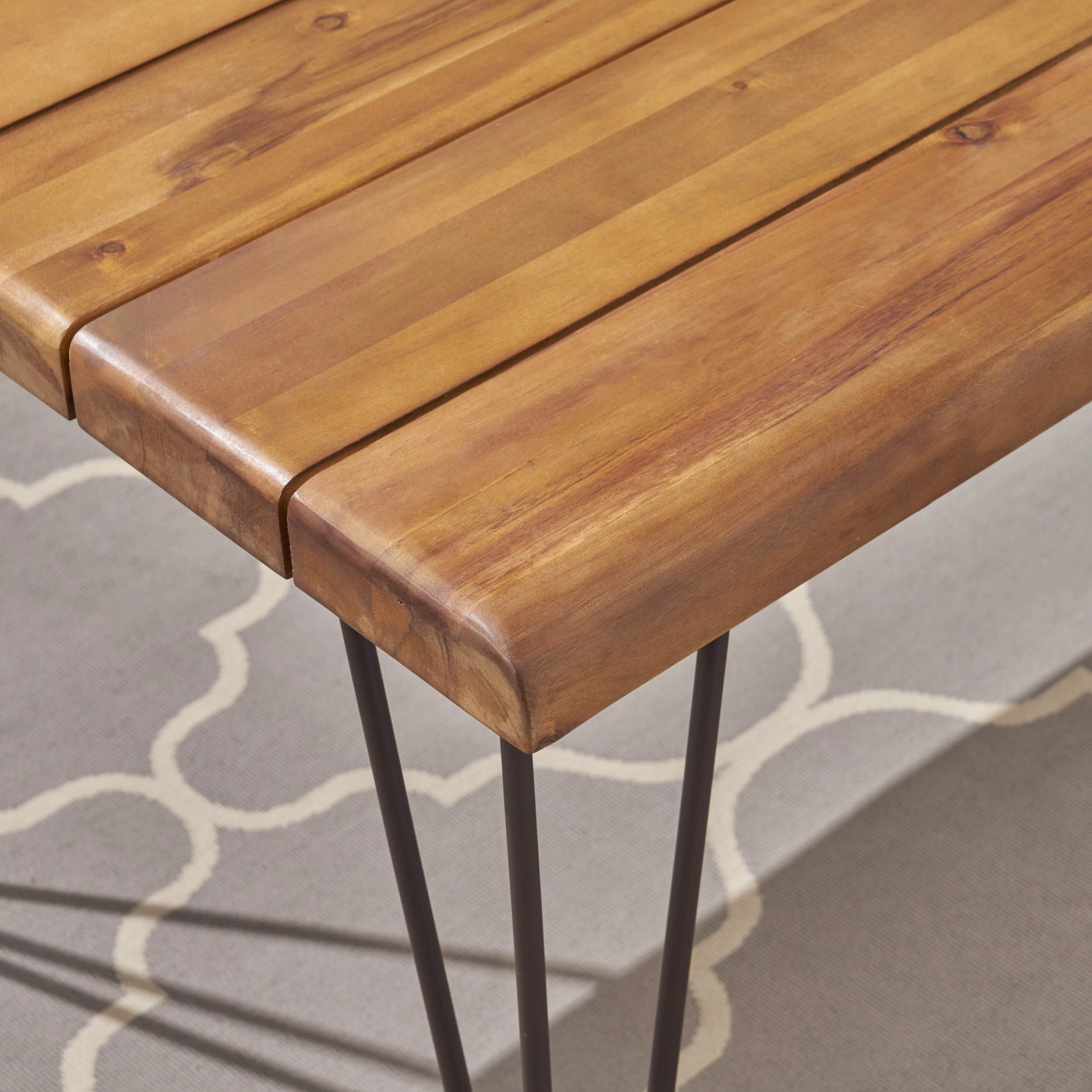 Streamdale ZION INDUSTRIAL WOOD AND METAL RECTANGULAR DINING TABLE