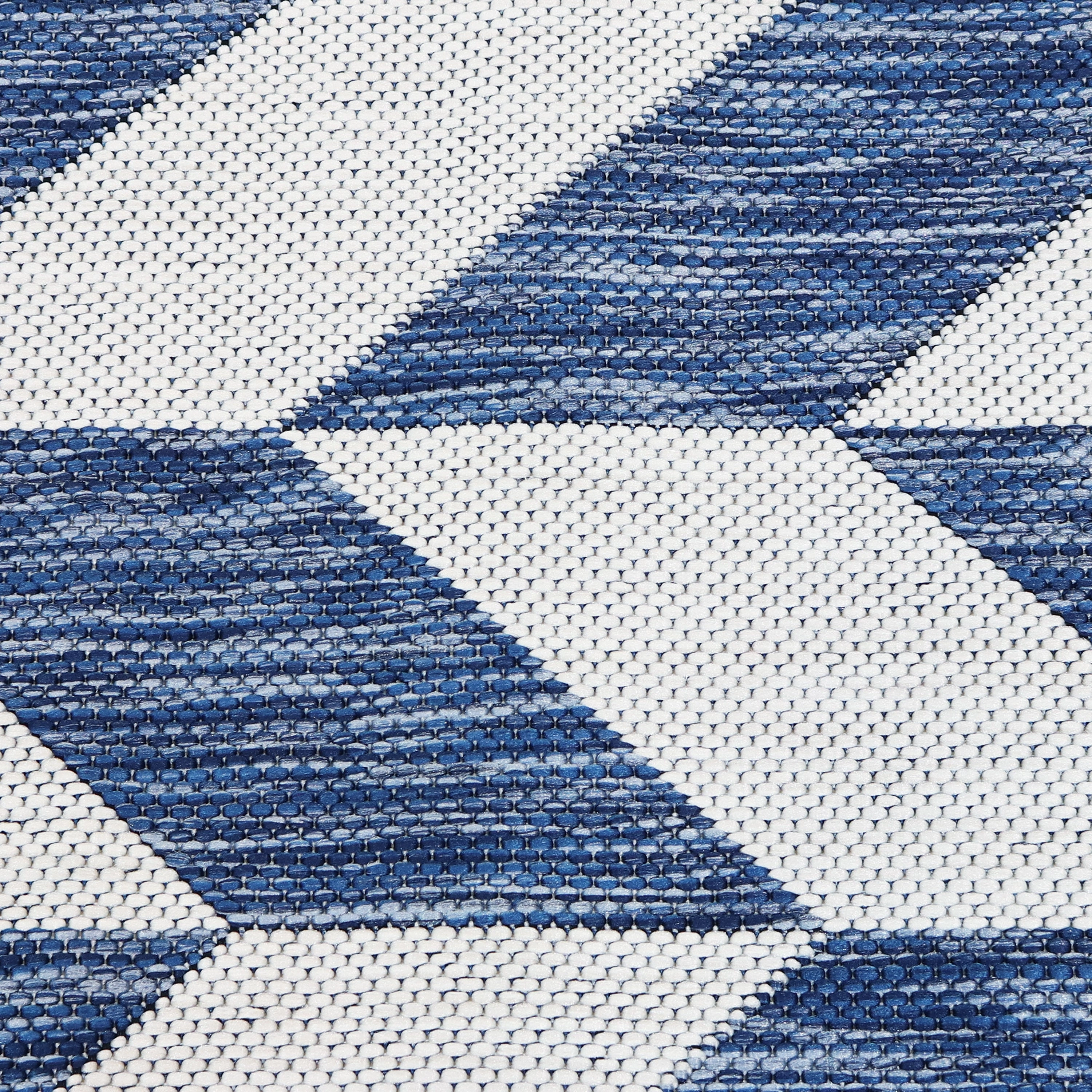 Sunnydaze Geometric Affinity Indoor and Outdoor Patio Area Rug in Steel Blue - 8 ft. x 10 ft.