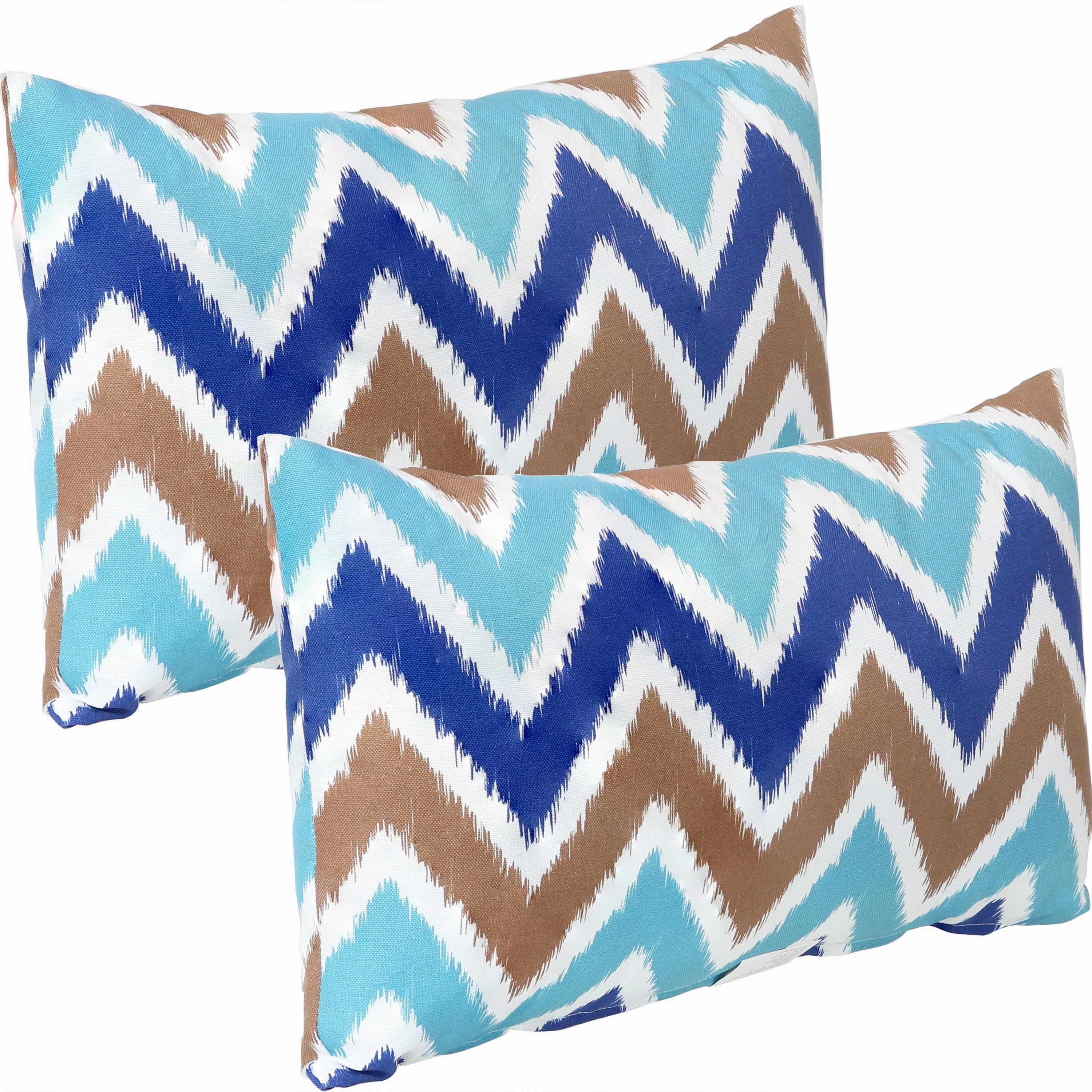 Sunnydaze Indoor/Outdoor Weather-Resistant Polyester Lumbar Decorative Pillow Cover Only with Zipper Closure - 12" x 20" - 2pk