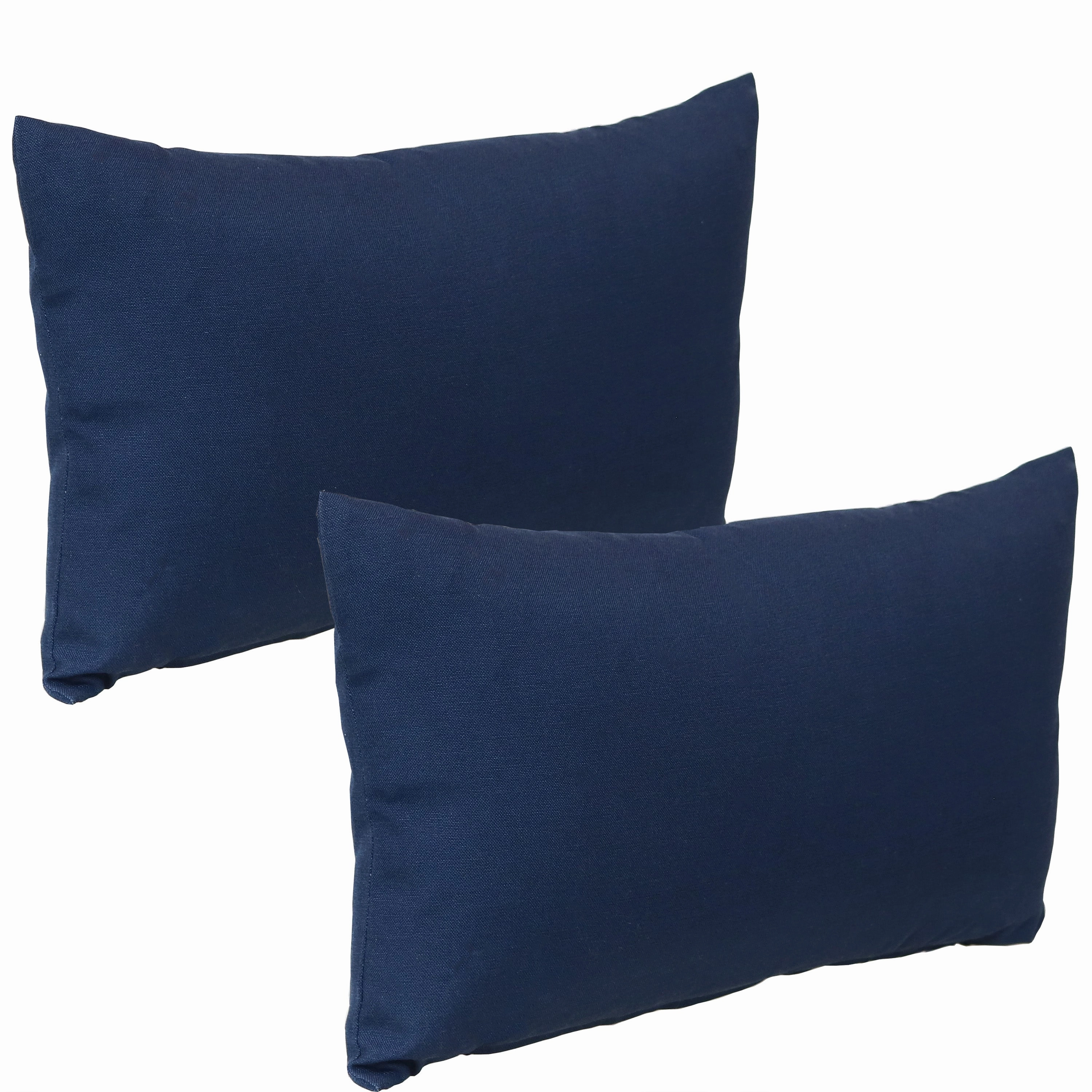 Sunnydaze Indoor/Outdoor Weather-Resistant Polyester Lumbar Decorative Pillow Cover Only with Zipper Closure - 12" x 20" - 2pk