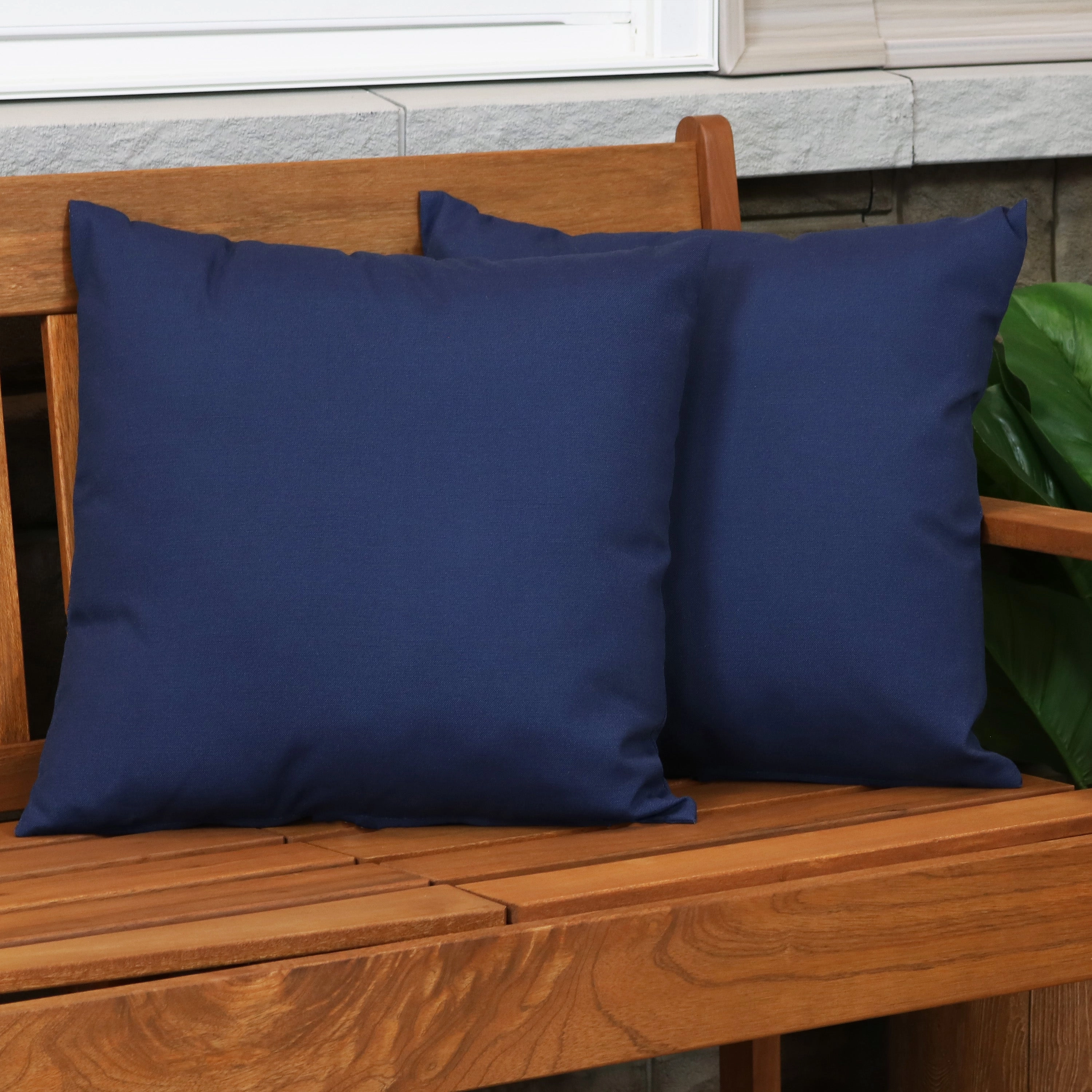 Sunnydaze Indoor/Outdoor Weather-Resistant Polyester Lumbar Decorative Pillow with Zipper Closure - 12" x 20" - 2pk