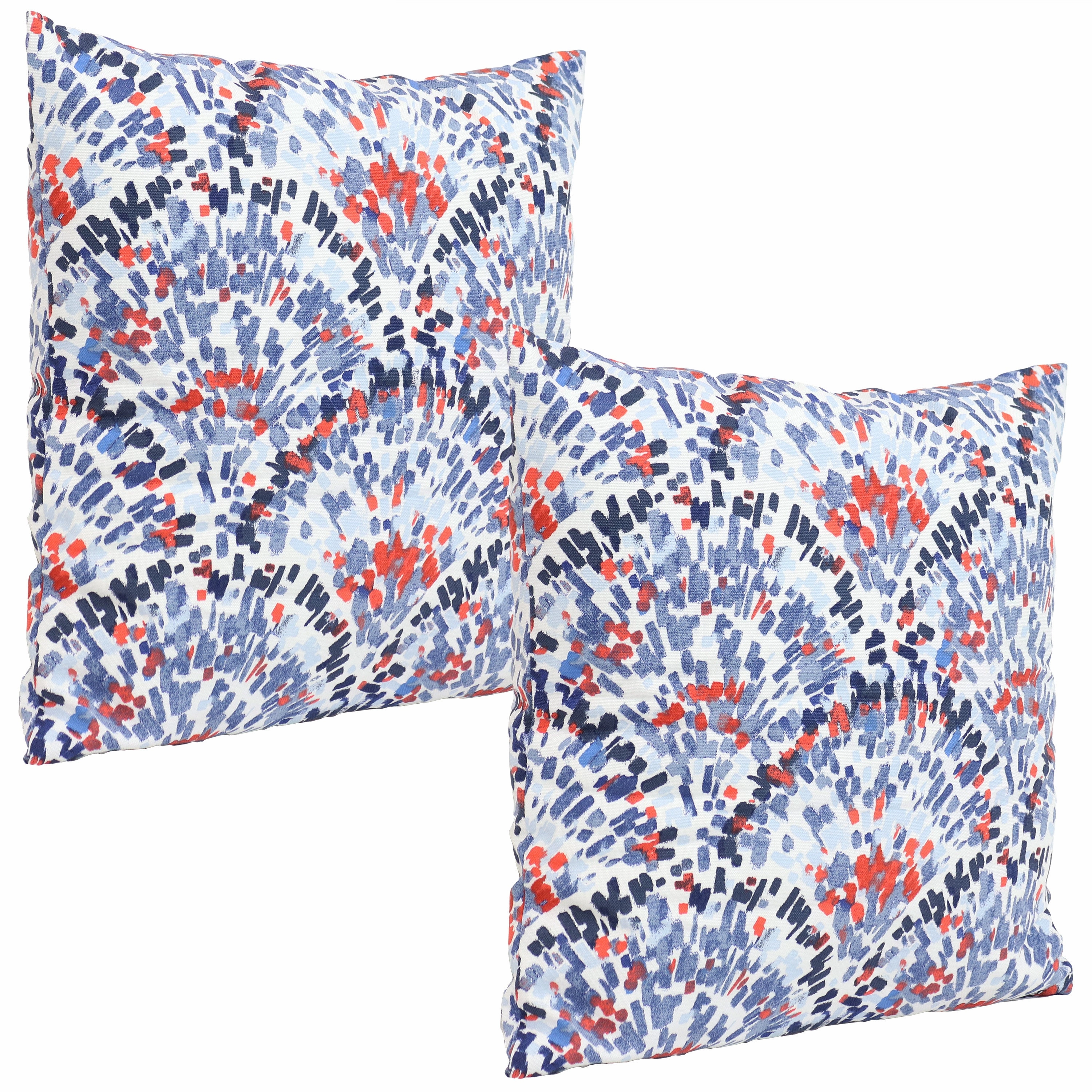 Sunnydaze Indoor/Outdoor Weather-Resistant Polyester Lumbar Decorative Pillow with Zipper Closure - 12" x 20" - 2pk