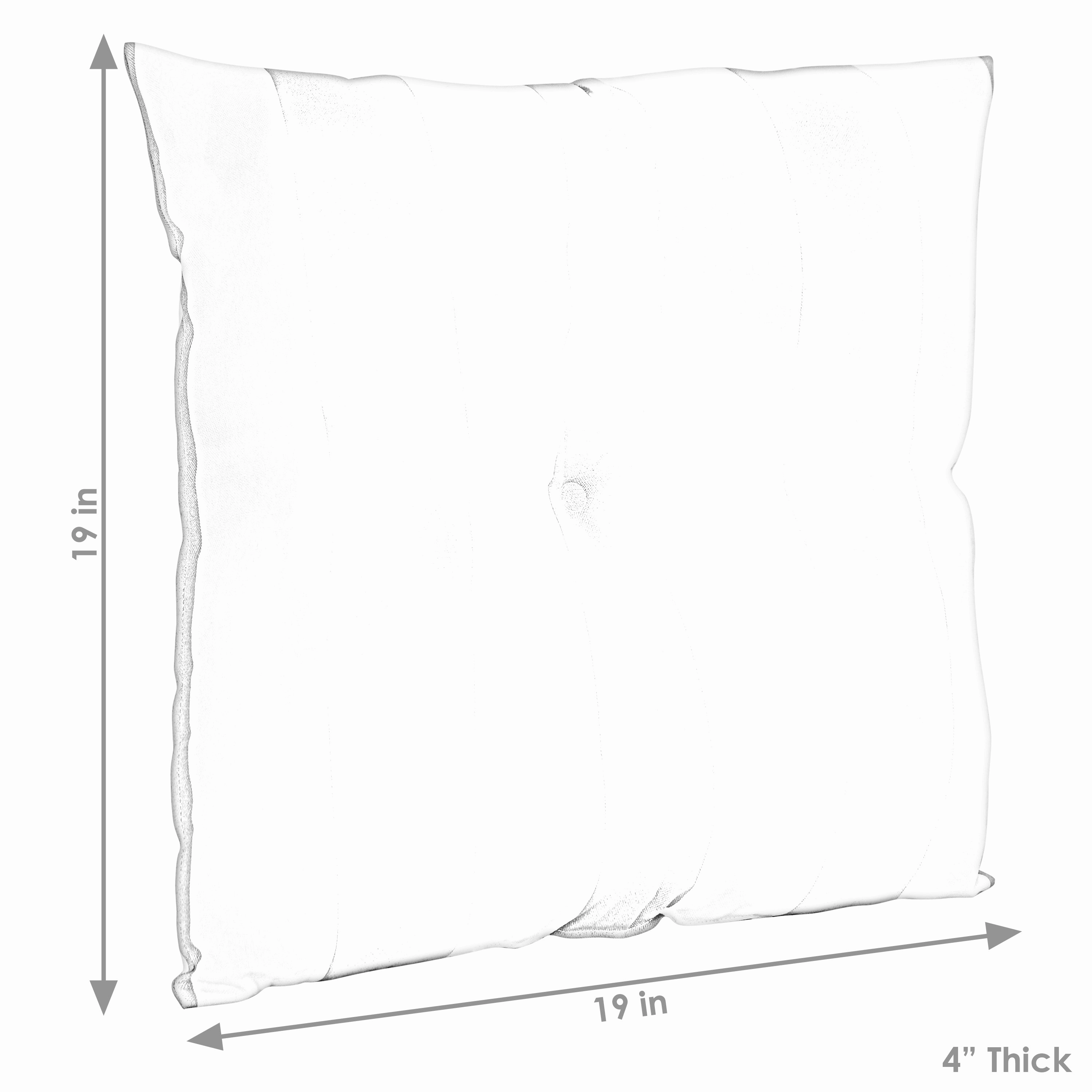 Sunnydaze Indoor/Outdoor Weather-Resistant Polyester Square Tufted Pillow with Zipper Closures - 19" - 2pk