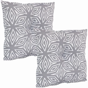 Sunnydaze Indoor/Outdoor Weather-Resistant Polyester Square Tufted Pillow with Zipper Closures - 19" - 2pk