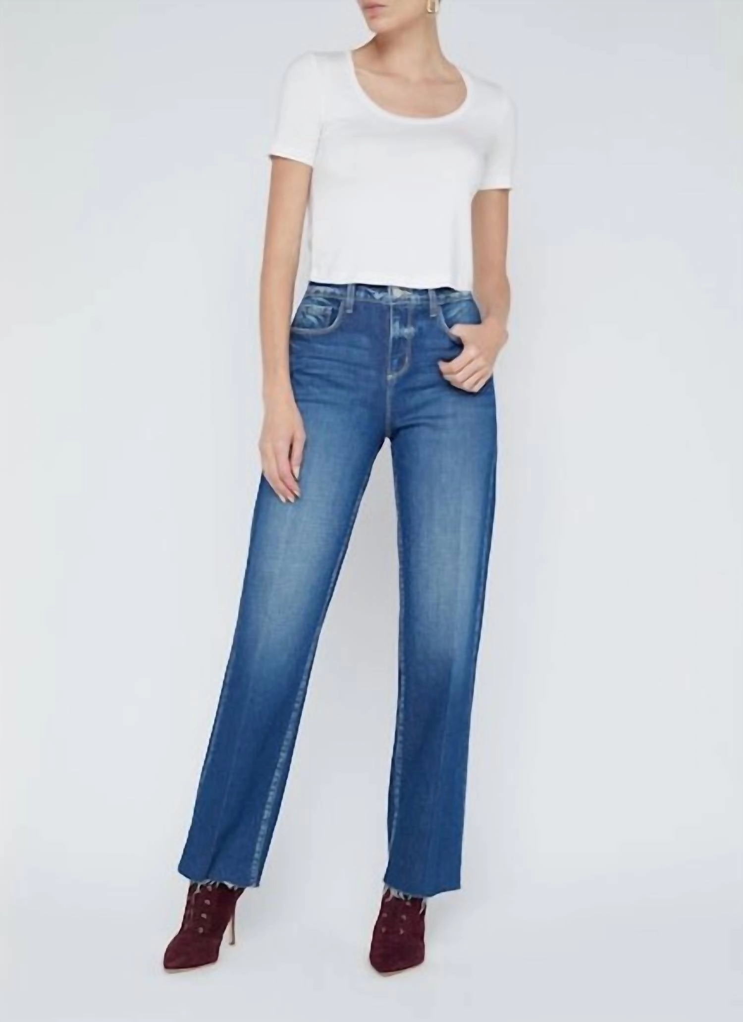 Tiana High Rise Wide Leg Jean In Ladera