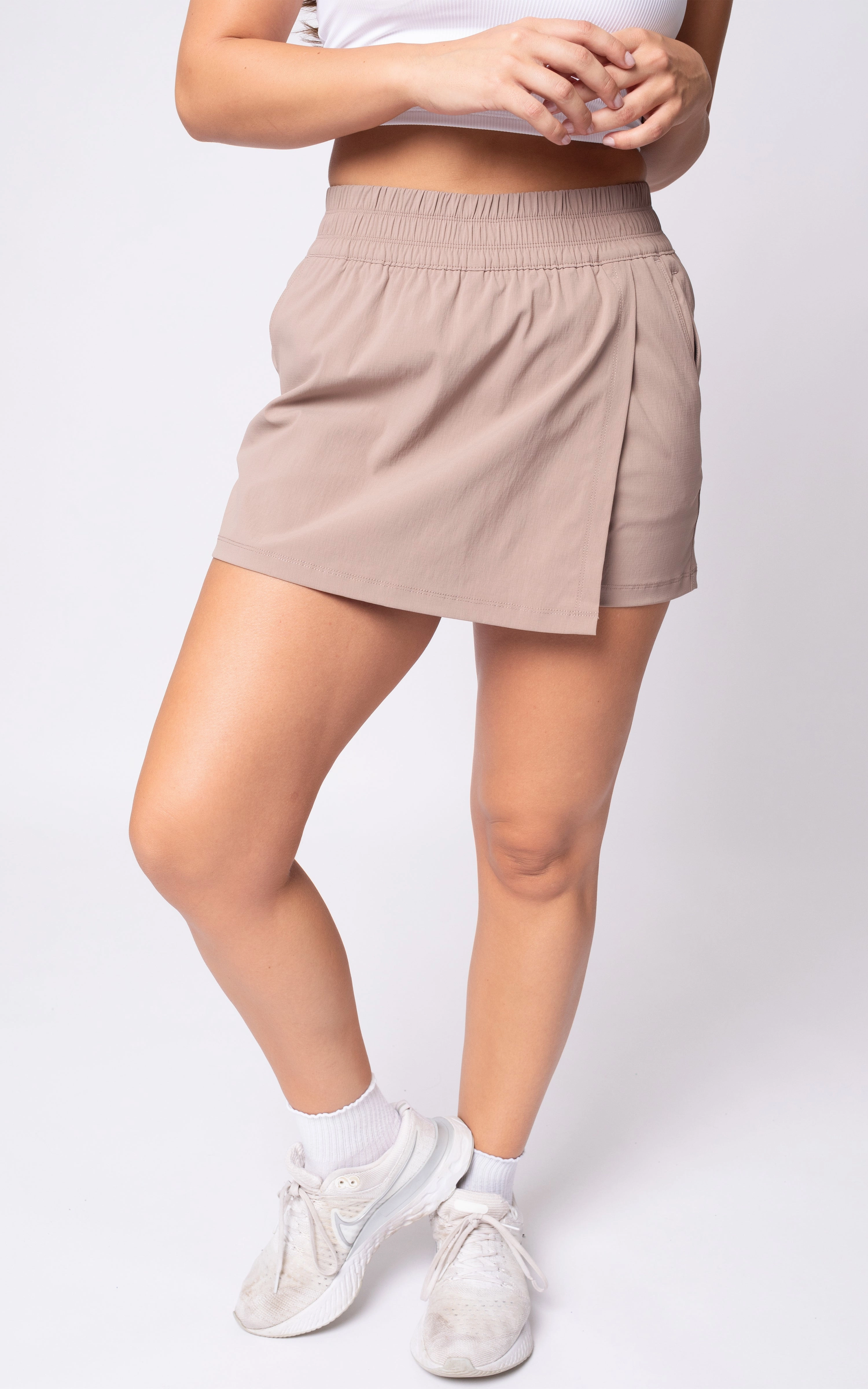 Trekki Trail Path Commuter Outdoor Utility Skort with Elastic Waistband