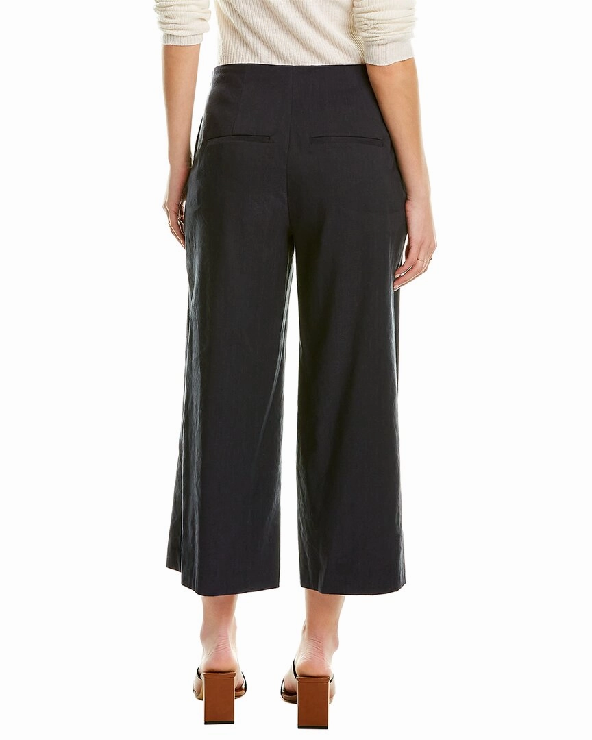 Vince High-Waist Linen-Blend Crop Pant
