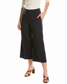 Vince High-Waist Linen-Blend Crop Pant