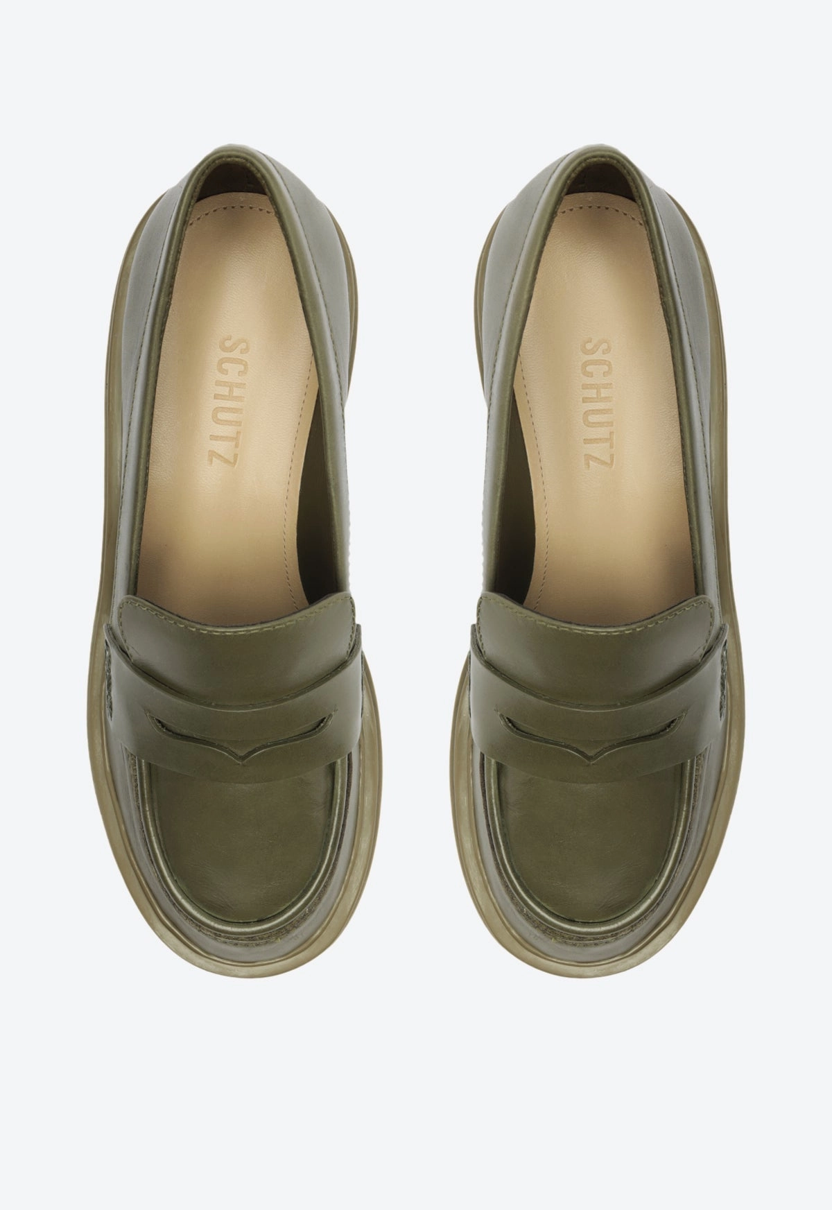 Viola Tractor Leather Flat