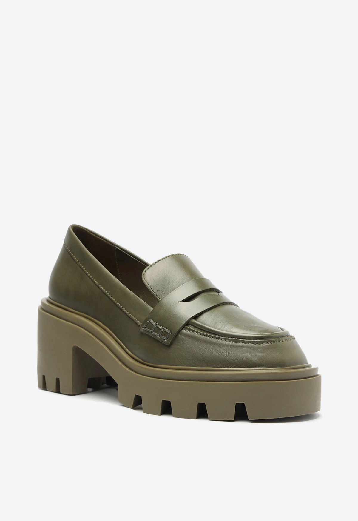 Viola Tractor Leather Flat