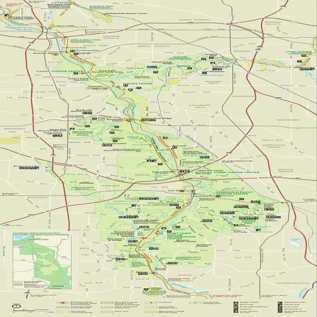 Wear a Map Cuyahoga Valley National Park Map Neck Gaiter