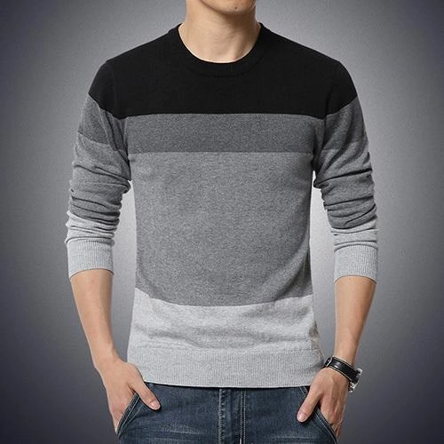 West Louis™ Casual O-Neck Sweater Pullover