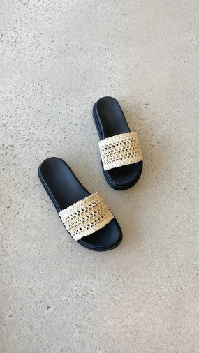 Zaida Slide - Bone Raffia